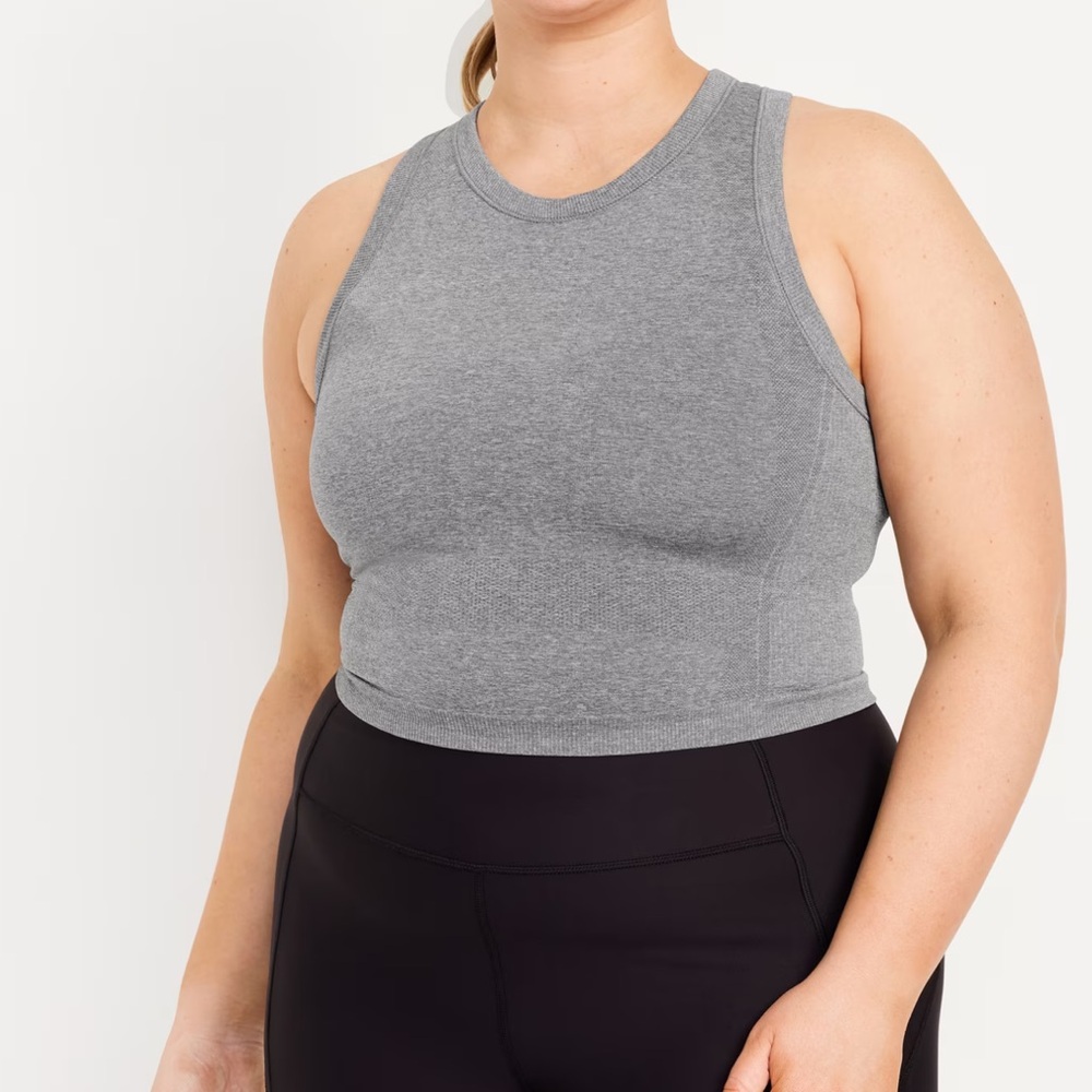 Old Navy Charcoal Sleeveless cropped athletic top